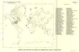 Occurrence of terrestrial impact structures